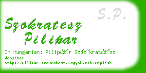 szokratesz pilipar business card